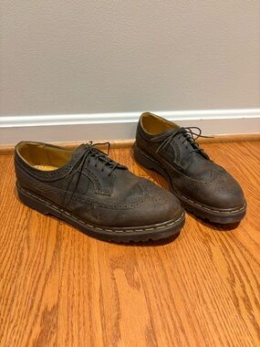 Vintage Dr. Martens 3989/59 Brown Brogue Wingtip Shoes‎ UK 12 US 13 England